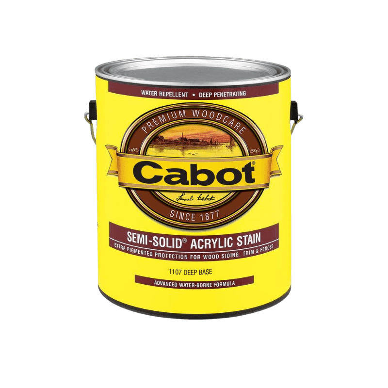 Cabot, Cabot Semi-Solid Tintable Deep Base Water-Based Acrylic Stain 1 gal.