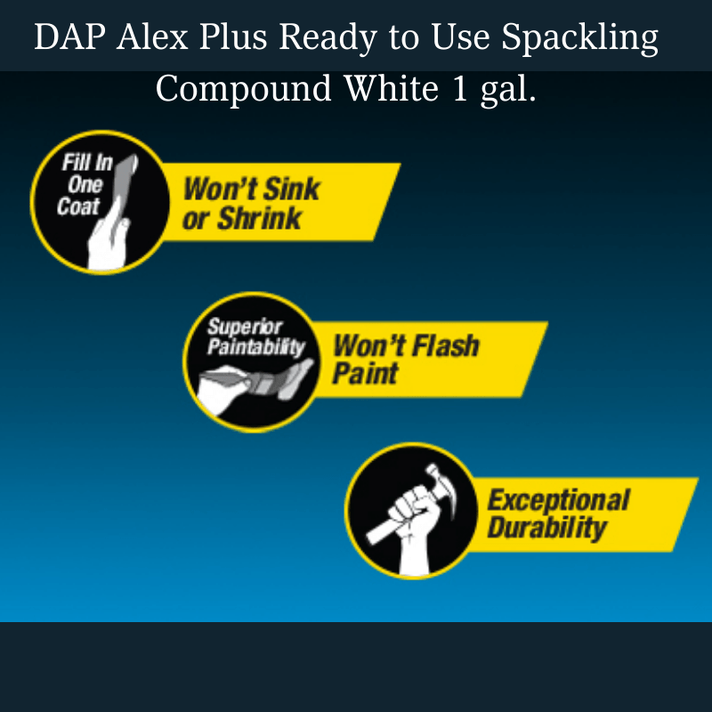 DAP, DAP Alex Plus Ready to Use Spackling Compound White 1 qt.